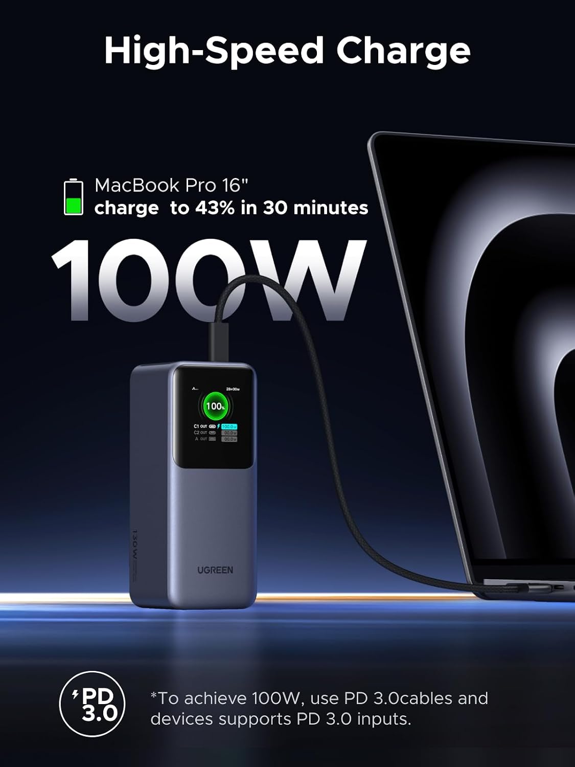 UGREEN Nexode 20000mAh 130W Portable PD Power Bank - Image 11