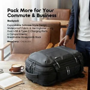 oraimo MegaCarry Expandable Waterproof Business Backpack - Image 7
