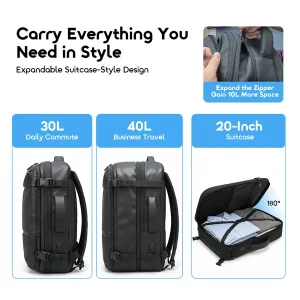 oraimo MegaCarry Expandable Waterproof Business Backpack - Image 6
